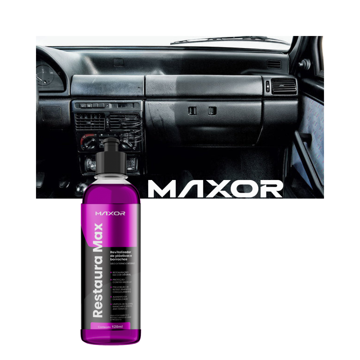 Revitalizador De Plástico E Borracha Restaura Max 120ml
