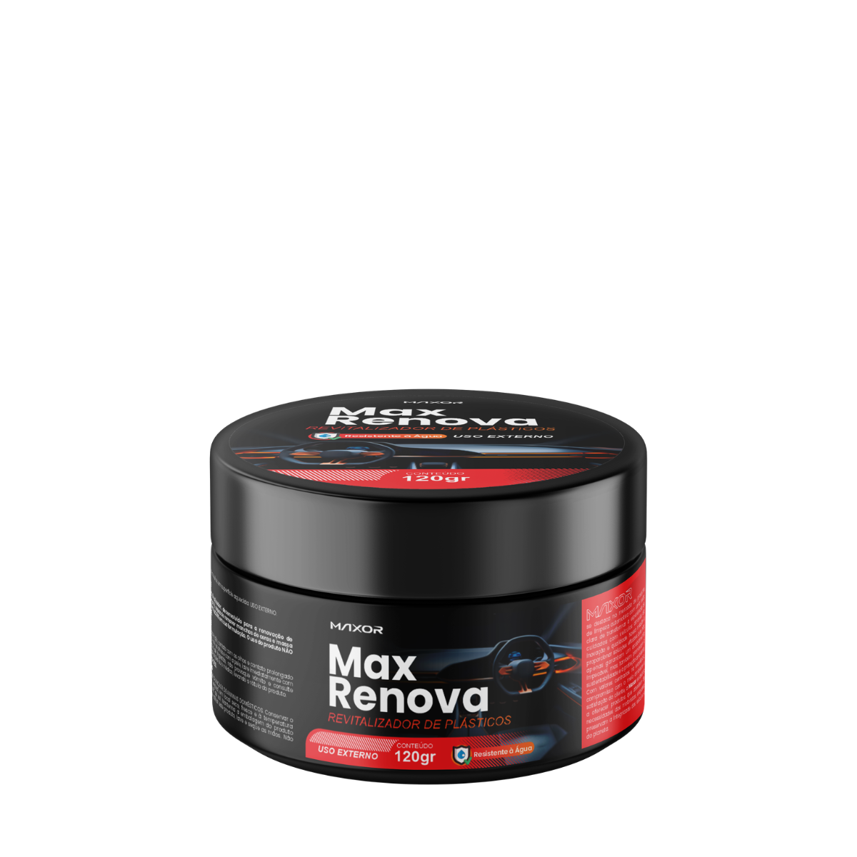 Renovador De Plásticos Com Carnaúba Max Renova 120g